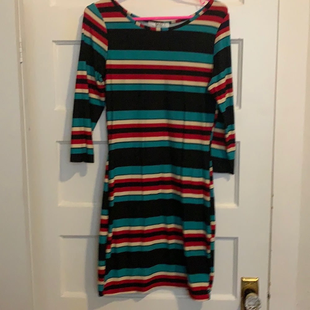 Multi-colored stripe maxi